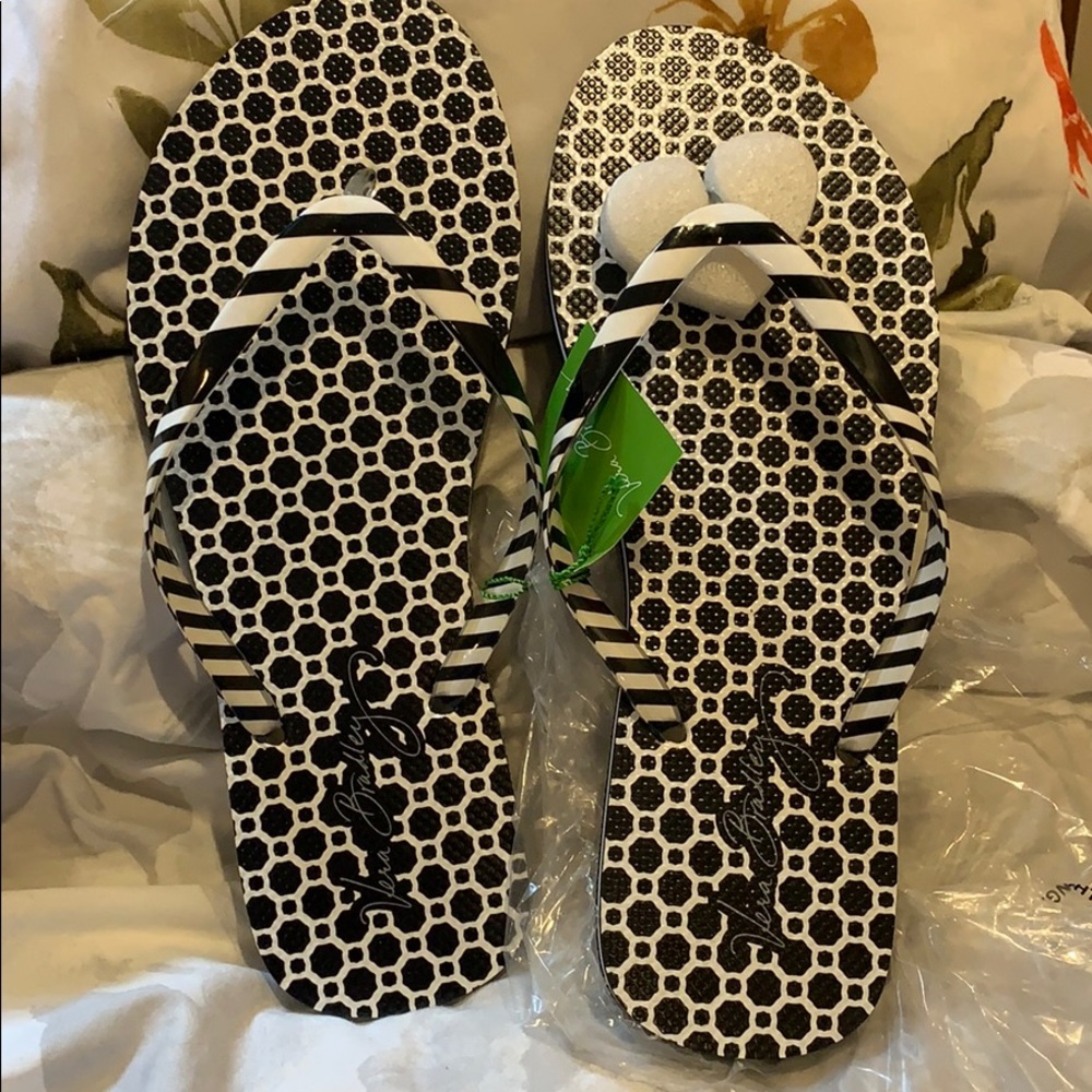 Vera Bradley large flip flops.
